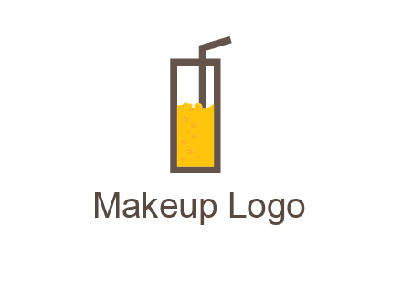 glass of juice with straw icon