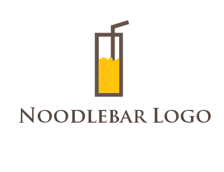 glass of juice with straw icon