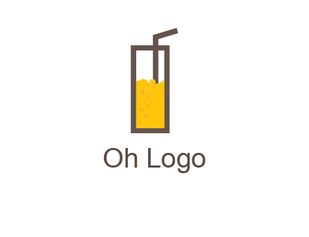 glass of juice with straw icon