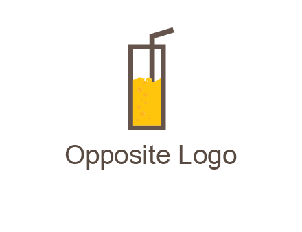 glass of juice with straw icon