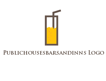glass of juice with straw icon