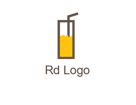 glass of juice with straw icon