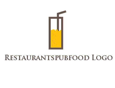 glass of juice with straw icon