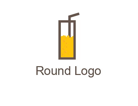 glass of juice with straw icon