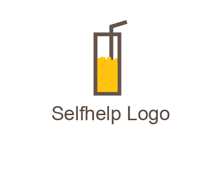 glass of juice with straw icon