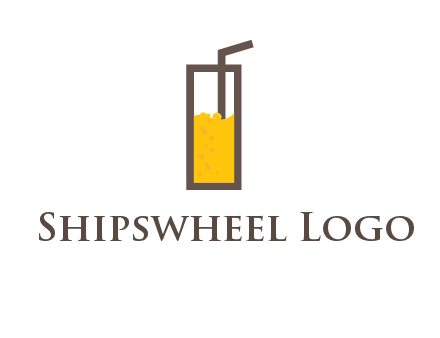 glass of juice with straw icon