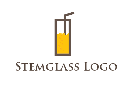 glass of juice with straw icon