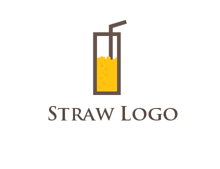 glass of juice with straw icon