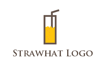 glass of juice with straw icon