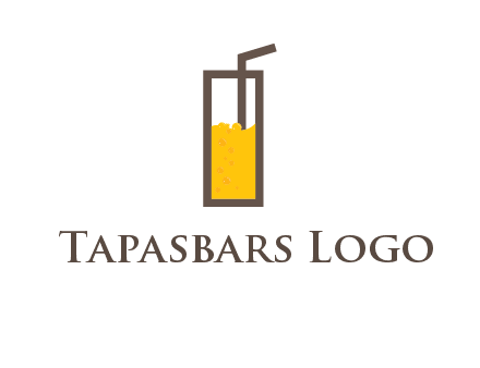glass of juice with straw icon