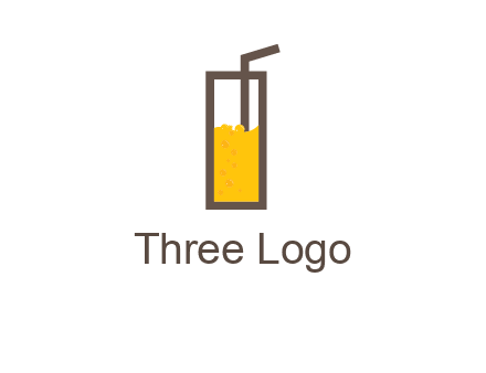 glass of juice with straw icon