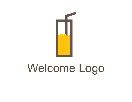 glass of juice with straw icon