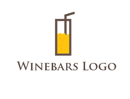 glass of juice with straw icon