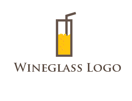 glass of juice with straw icon