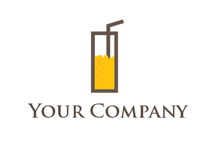 glass of juice with straw icon