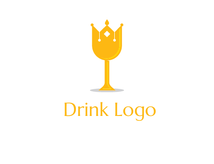 wine glass crown logo