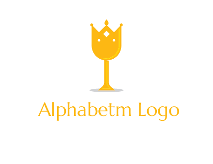 wine glass crown logo