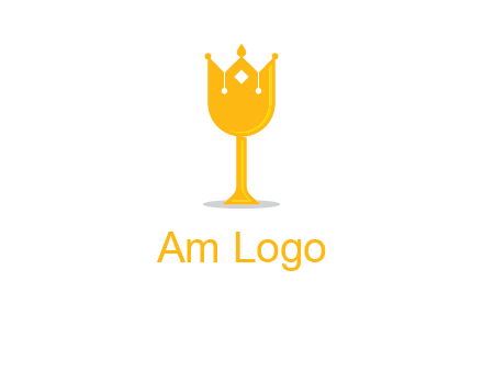 wine glass crown logo