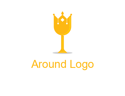 wine glass crown logo