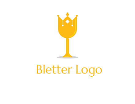 wine glass crown logo