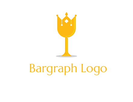 wine glass crown logo