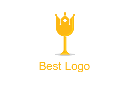 wine glass crown logo