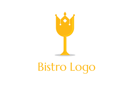 wine glass crown logo