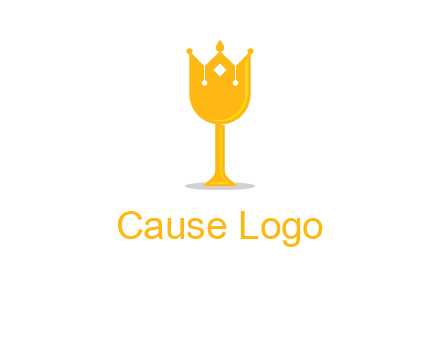 wine glass crown logo
