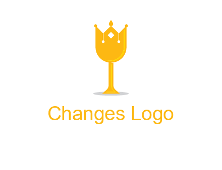 wine glass crown logo