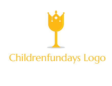 wine glass crown logo