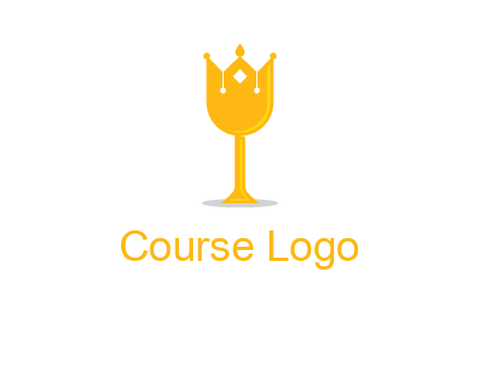 wine glass crown logo