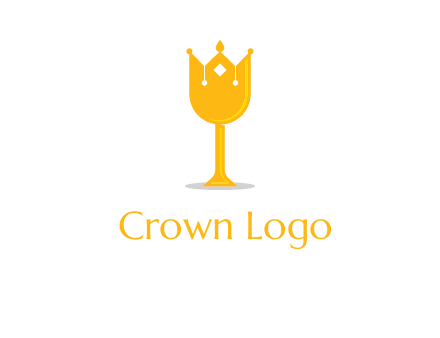 wine glass crown logo
