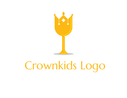 wine glass crown logo