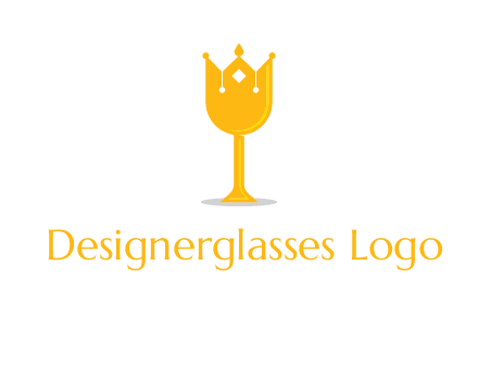 wine glass crown logo