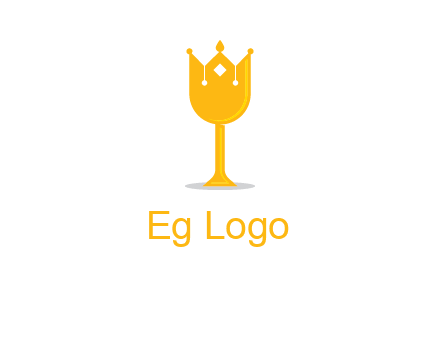 wine glass crown logo