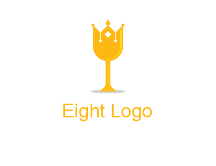 wine glass crown logo
