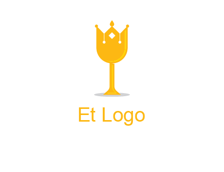 wine glass crown logo