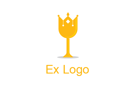 wine glass crown logo