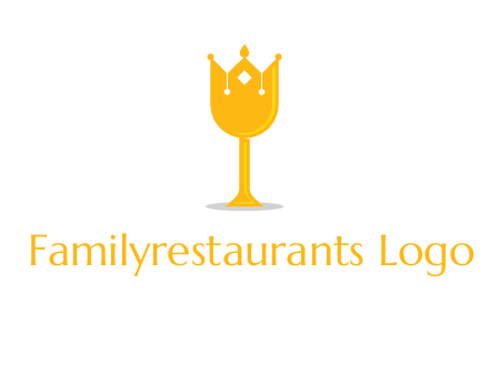 wine glass crown logo