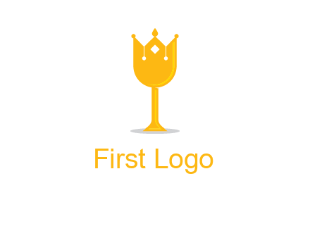wine glass crown logo