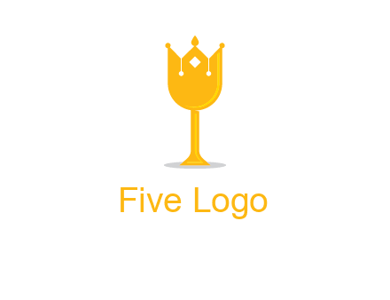 wine glass crown logo
