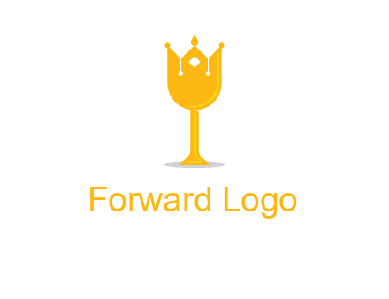wine glass crown logo