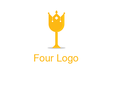 wine glass crown logo