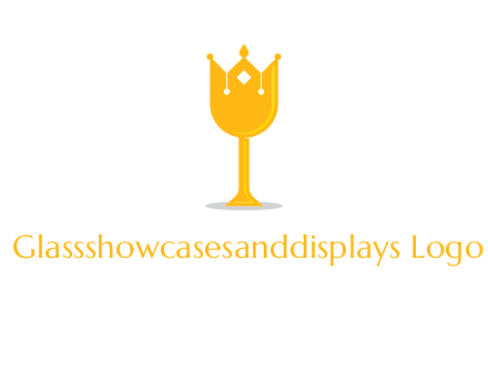 wine glass crown logo