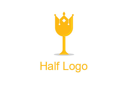 wine glass crown logo
