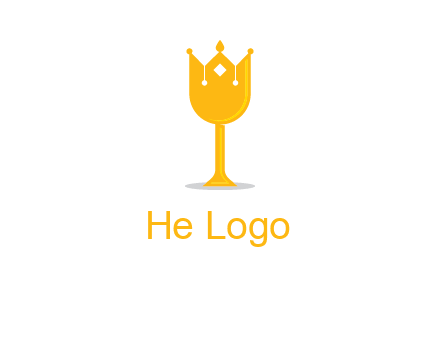 wine glass crown logo