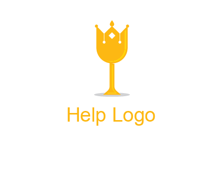 wine glass crown logo