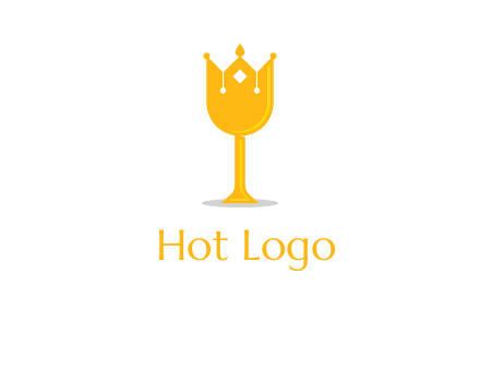 wine glass crown logo