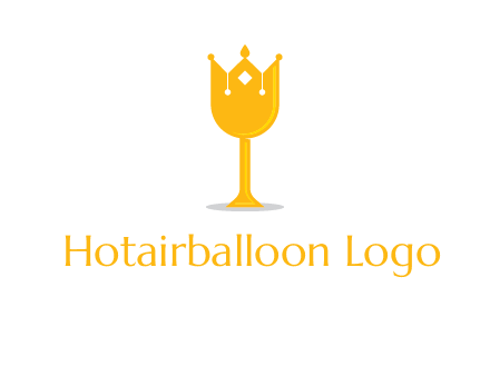 wine glass crown logo