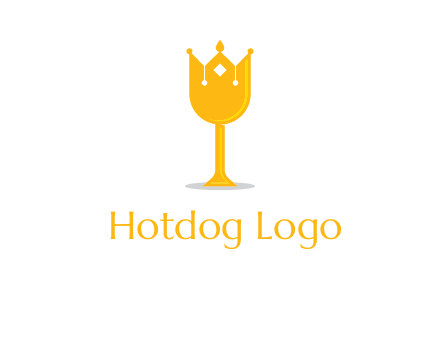 wine glass crown logo